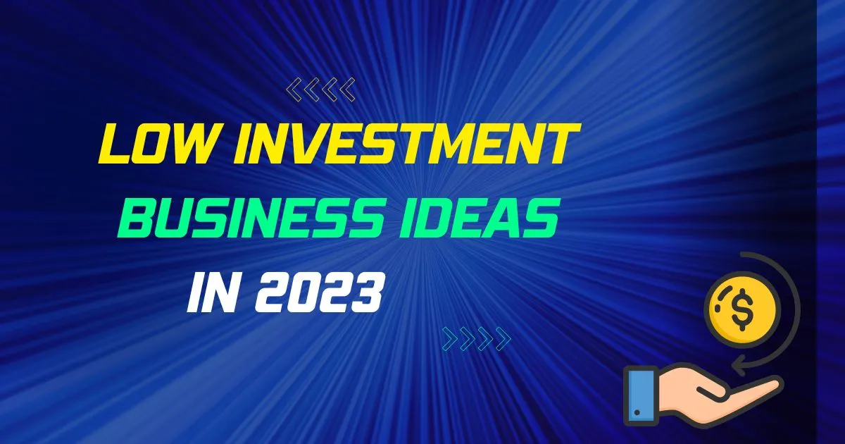 Low Investment Business Ideas in 2023